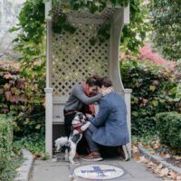 surprise proposal in Morningside drive park, manhattan