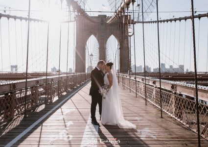 brooklyn bridge elopement photography by Leyre Cañizares