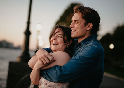 couple shooting in battery park, manhattan