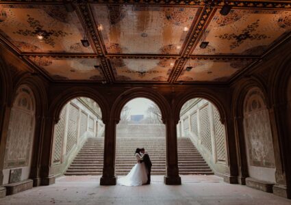 wedding at the bethesda fountain