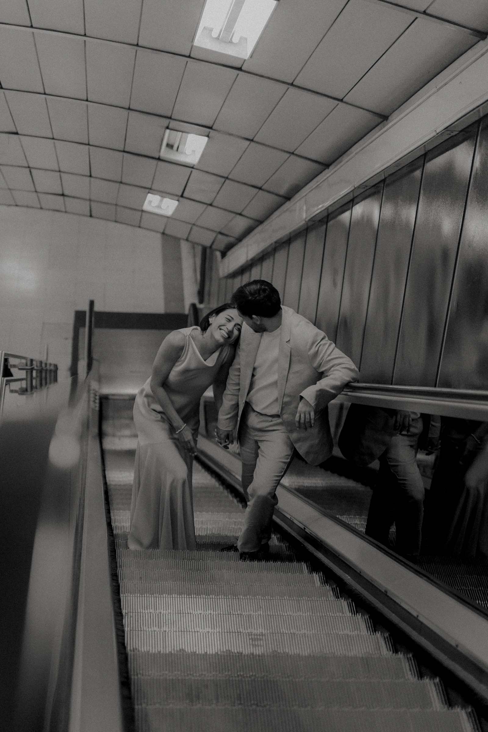 madrid subway couple photoshoor
