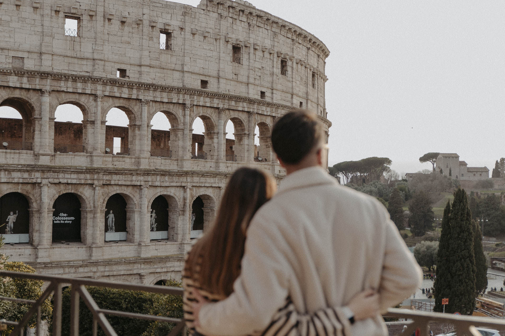Colosseum Rome engagement photography