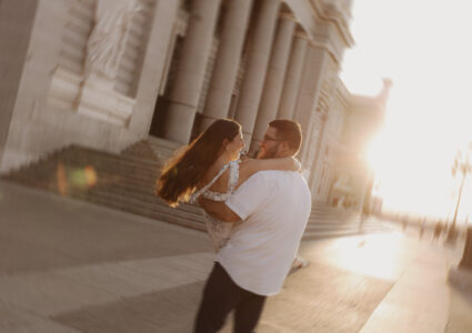 almudena and plaza de oriente engagement photoshoot in madrid