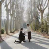 surprise proposal planning and photography with the royal palace in the background